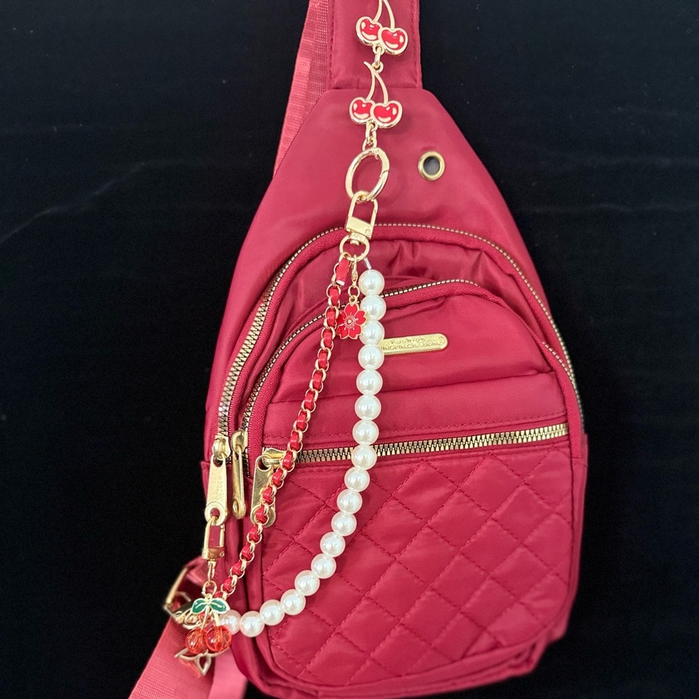 Elegant Red Quilted Women's Bag